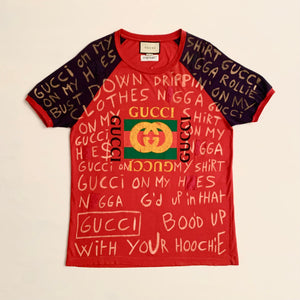 Bleached Gucci Tee - M