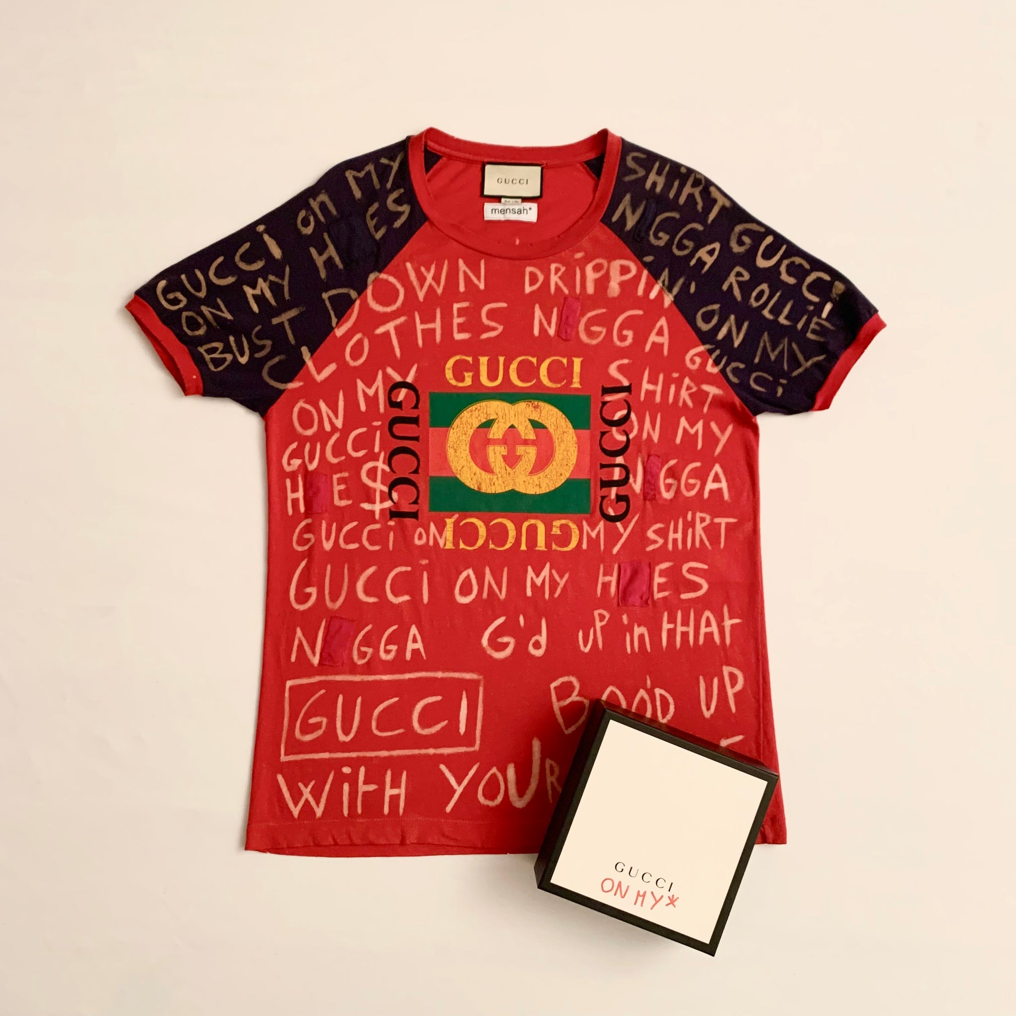Bleached Gucci Tee - M