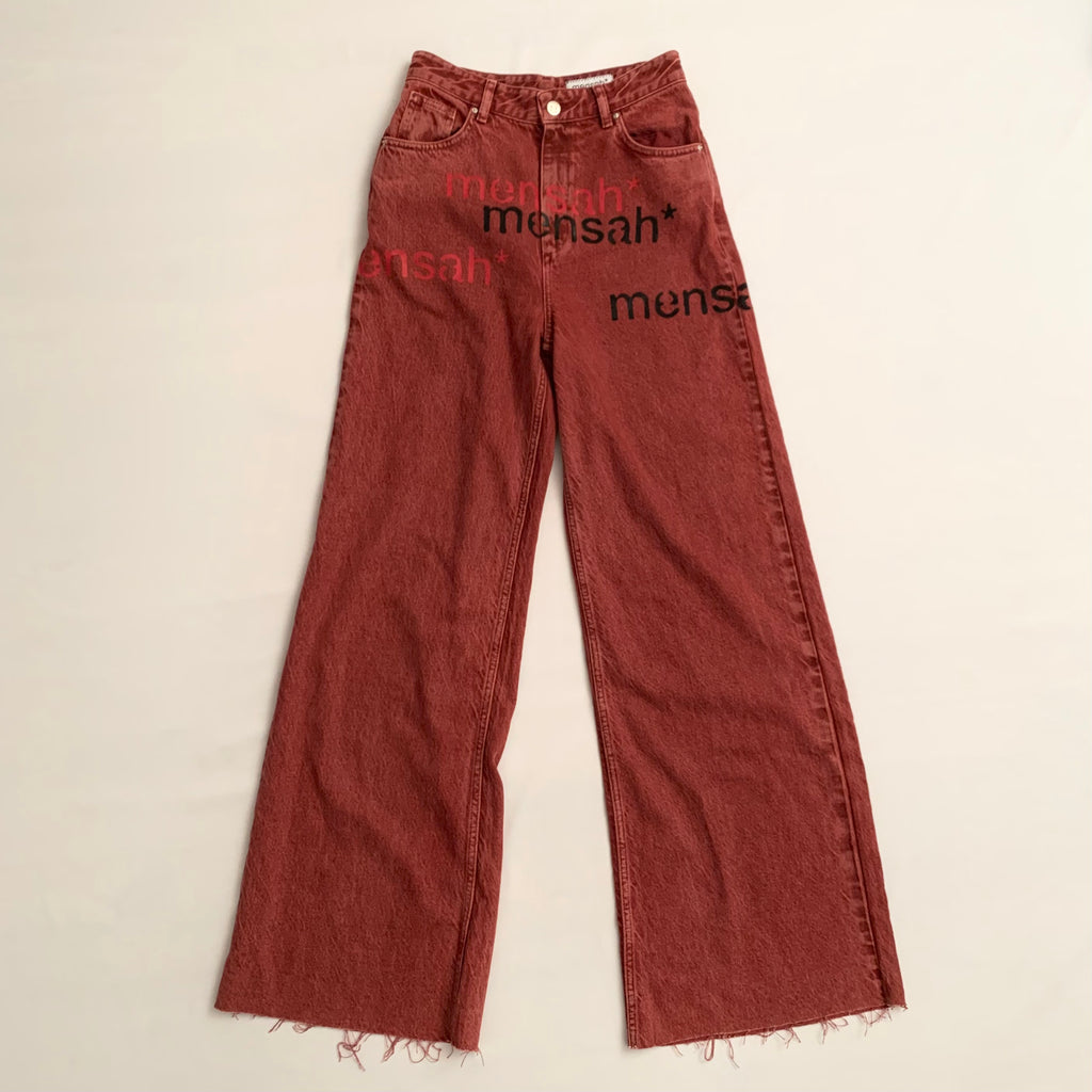 Multi Logo Red Jeans (extra long) - 36FR, 27"US