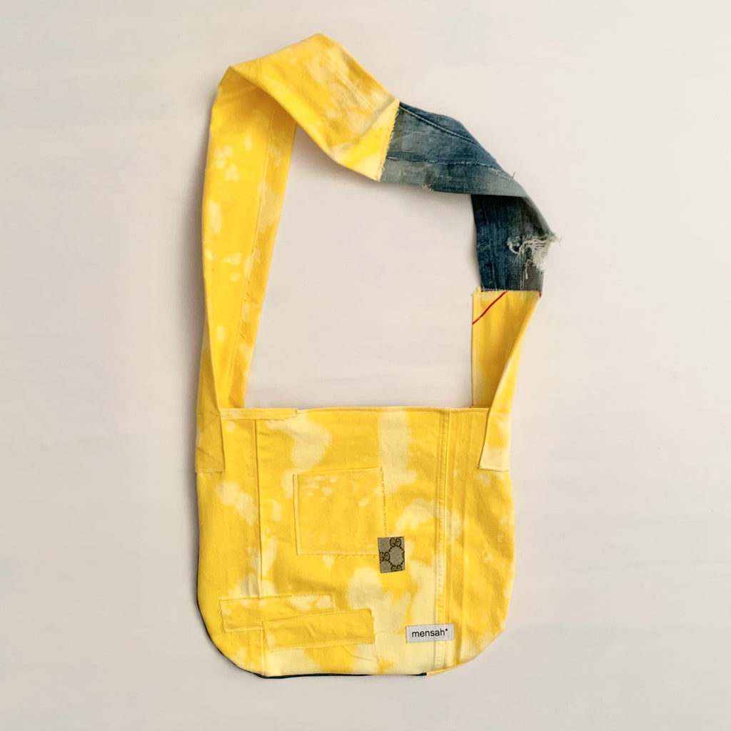 Reversible Yellow Denim Shoulder Bag